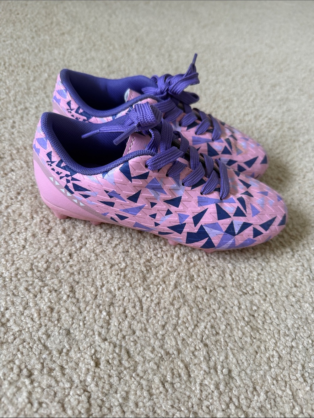 Kids Pink & Purple Athletic Cleats - Unbranded